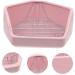 COLLBATH Rabbit Toilet Guinea Bedding Bunny Corner Litter Pan Small Pet Toilet Rabbit Litter Ceramics 30X26X12.5cm Pink - Buy Online on GoSupps.com