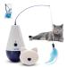 Kittio Wild Tumbler - 4X Replacement Feather Attachments Included - Fun Interactive Cat Toy - Rotating Feather Twirls with Unpredictable Tumbling Motion - Satisfies Cats Hunting and Exercising Needs