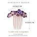 Rose Gold Crystal Bridal Hair Comb - C Purple - Buy Online on GoSupps.com