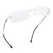 LifeArt Blue Light Blocking Glasses Computer Reading Glasses Anti Blue Rays Reduce Eyestrain Rimless Frame Tinted Lens with diamond Stylish for Men and Women (Silver No Magnification) 03_858_silver 0.0 x