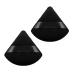 Molain 2Pcs Powder Puff Triangle Makeup Puff Soft Cosmetic Sponge Reusable Makeup Powder Sponges with Strap for Loose Powder Foundation Eyes Corners Wet Dry Makeup (Black) 2Pcs Black