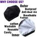 Pack of 3 Black Cloth Dust Mouth Masks - Reusable Washable 100% Cotton - Breathable & Comfortable - Buy Online on GoSupps.com
