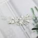 DonLeeving Bride Wedding Hair Vine Silver Bridal Flower Headband Leaf Hair Dress Pearl Hair Accessories for Women and Girls 15cm x4.5cm - Buy Online on GoSupps.com