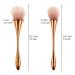 2-Piece Large Mineral Powder & Nail Kabuki Makeup Brush Set - Soft Fluffy Brushes for Full Coverage Loose Powder, Bronzer & Blush - Rose Gold - Buy Online on GoSupps.com