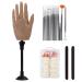 Silicone Practice Hand for Acrylic Nails with Bracket,Realistic Nail Practice Hand Stand, Flexible Bendable Nail Training Mannequin Hand for Nails Practice Nail Art Tools (Left Hand)