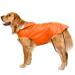 Bwiv Dog Raincoat with Elastic Straps Big Dog Raincoat with Hood Waterproof Dog Rain Coat with Pocket and Leash Hole Puppy Rain Coats Lightweight and Breathable Raincoat for Large Dogs Orange L L (Pack of 1) Orange