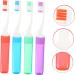 Shop Minkissy Fine Travel Toothbrush Set - Foldable & Soft for Kids & Outdoors | 8 Pieces for Household & Camping Cleaning - Buy Online on GoSupps.com