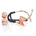MDF Instruments ProCardial Cardiology Stainless Steel Dual Head Adult-Pediatric Stethoscope with Adult Cardiology Bell Convertible Attachment - Free-Parts-for-Life (MDF797DD) (Rose Gold/Black)