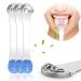 Tongue Scraper (3 Pack) Get Rid of White Tongue 100% BPA Free Gunk Cleaner Reduce Bad Breath Medical Grade Stainless Steel Tongue Cleaner Blue-3pcs