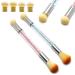 2 Pieces Nail Dust Remover Brush Nail Art Rendering Sponge Stippling Brush Head Ombre Sponge Brush with 4 Spong Heads
