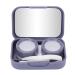 Dewin Sweet contact lens container portable travel contact lens container storage box soaking storage set contact lens-one-soft storage set (light purple)