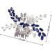 Blue Crystal Pearl Hair Comb Vine: Silver Leaf Headpiece for Bride, Bridesmaid, Girls - Buy Online on GoSupps.com