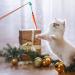 Cobee Cat Feather Toys 6 Pcs Cat Feather Wands Interactive Worm Teaser Toy for Indoor Outdoor Cat Interactive Wand Toys with Worm Refills and Cat Bells Cat Kitten Wire Chaser Fun Toys - Buy Online on GoSupps.com