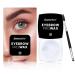 immetee Eyebrow Gel  Volumizing Eyebrows Styling Wax  Long Lasting Waterproof Eyebrow Soap Sweat Proof 4D Feathery Brows Makeup Balm (Brush+15ML) 0.50 Fl Oz (Pack of 1)