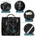 PAVILIA Medium Black Chevron Hanging Toiletry Bag - Travel Organizer for Toiletries, Cosmetics & Makeup - Buy Online on GoSupps.com