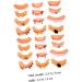 Ibasenice 72 STK Halloween Joke Teeth Set - Vampire & Werewolf Prosthesis Funny Plastic Dentures for Adults & Kids - 3 Unique Colors - Buy Online on GoSupps.com