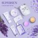 Mother's Day Spa Gift Basket - Lavender Scented Relaxation Set for Mom from Daughter/Son | 8PCS Bath & Body Treats Including Lotion, Bubble Bath, Candle, and Tumbler - Buy Online on GoSupps.com