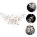 FRCOLOR Alloy Pearl Hair Comb wedding headpiece for bride flower hair comb wedding leaf wedding rhinestone hair accessories Headwear Decor diamond white bridesmaid Imitation pearls abs - Buy Online on GoSupps.com