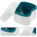 MILISTEN Denture Case with Sieve - Green Storage Box for Teeth & Rinsing Basket | Durable Travel Denture Cup with Lid - Buy Online on GoSupps.com