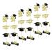 Garneck 10 Sets Cake Insert Top Hat Grad Party Decoration Graduation Cake Toppers Graduation Cake Decors Grad Cupcake Toppers 2024 Graduation Cupcake Toppers Cake Picks Paper Cup Graduate