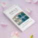 Blue Short Square Press on Nails with White Gradient | 24PCS Full Cover Acrylic Fake Nails for Women - Buy Online on GoSupps.com