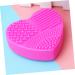 Cabilock Silicone Tool Brush Cleaner Mat Brush Cleaning Pad Brush Washing Mat Makeup Brush Cleaning Tool Heart-shaped Cleaning Supplies 8X8.5cm Rosy - Buy Online on GoSupps.com