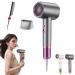 Numoya Jetspeed Hair Dryer Blow Dryer with Diffuser for Curly Hair Numoya Hair Dryer Hair Dryer Fast Drying Travel Hair Dryer Mini Cordless (Gray)