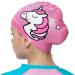 Zabert C600 Kinder Bath Cap | Premium Soft Silicone Waterproof Swimming Cap for Kids (Ages 2-12) | Rosa Unicorn Pink | Large Size - Buy Online on GoSupps.com