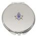 Compass & Sq Cut Out Compact Mirror Handbag Gift With Free Engraving 81