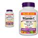 Webber Naturals Calcium with Magnesium and Zinc 200 Caplets Enhanced Absorption & Vitamin C Timed Release 1000 mg 150 Tablets For Bones Teeth Immune and Antioxidant Health