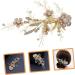 Beaupretty Gold Hair Pin Crystal Headgear vintage Zinc alloy temperament copper wire bride flower hairpin girls hairpin crystal headpiece women's hair s hairpin frosted side Hair - Buy Online on GoSupps.com