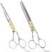 Equinox Professional Razor Edge Series - Barber Hair Cutting and Thinning/Texturizing Scissors/Shears Set - 6.5" Overall Length with Fine Adjustment Tension Screw - Japanese Stainless Steel