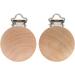 5pcs Wooden Pacifier Clips - Baby Dummy Clips & Teething Accessories | Nipple Holder & Infant Dummy Closures - Buy Online on GoSupps.com