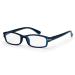 FILTRAL reading glasses for women & men/square full-rim reading aid with spring temples 2.50 diopters (1 pack) blue/black