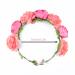 Rose Peony Flower Crown Headband - Pink Floral Wreath for Wedding & Festivals - Buy Online on GoSupps.com