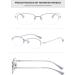 Lanomi Blue Light Filter Reading Glasses - Half Frame Metal Oval Design for Men & Women +1.0 to +4.0 Diopters Anti-Blue Light Visual Aid - Buy Online on GoSupps.com
