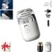 2-in-1 Portable Mini Capsule Shaver Washable Electric Beard Razor with Automatic Type-C Charging Multifunctional Travel-Friendly Design for Men (White)