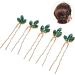 Wedding Hair Pins Green Rhinestone Vintage Bridal Hairpins U Shaped Hair Clips Bride and Bridesmaid Hairstyles Jewelry for Party - Buy Online on GoSupps.com