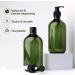 Alledomain 2PC 300ml Refillable Plastic Bottles for Shampoo & Body Wash - Brown Liquid Dispenser | International Shipping - Buy Online on GoSupps.com