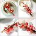 Minkissy Chinese Style Hairpin Crystal Flower Hair Clip Vintage Wedding Edge Clip Headdress Hair Accessories for Bridal Bridesmaids Women Jewelry Red - Buy Online on GoSupps.com