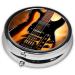 Instrumental Guitar Round Pill Box - 3 Compartment Portable Organizer for Travel - Buy Online on GoSupps.com