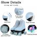 Gets Roller Skates - High Top PU Leather Light Up 4 Wheels - Blue - Size 41 US 10 - Buy Online on GoSupps.com