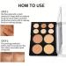  Uozonit Cream Concealer Palette - 10 Shades Waterproof and Blendable Concealer Palette | Face Sculpting Under-Eye Concealer Water Resistant - For Women Daily Home Use - Buy Online on GoSupps.com