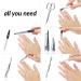 Premium Solingen Manicure Set - 6-Piece Art Leather Case Polished Steel | Marqus for Men & Women - Buy Online on GoSupps.com