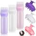 Vnklomes 6 pieces hair oil applicator with hair massage brush 160ml root ridge applianter bottle hair oil applicator Bottle hair dye brush brush for home salon hair oiling application