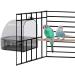 Hamiledyi Bird Bath Box for Cage Parrot Hanging Bathing Tub Bath Shower Box Accessory Supplies for Parrot Bluebird Lovebird Parakeet Canary Finches