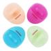 INNERNEED Super Soft Silicone Face Cleanser and Massager Brush Manual Facial Cleansing Brush Handheld Mat Scrubber For Sensitive, Delicate, Dry Skin (Pack of 4) 4 Mix Color