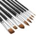 Sable Watercolor Brushes Professional  Fuumuui 8Pcs Kolinsky Sable Brush Set Variety Shapes with Flat  Round Pointed  Cat's Tongue Oval Wash Perfect for Watercolor Acrylic Gouache Inks Painting