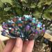Specimen 200-210g Natural Metal Colour Aura Angel Crystal Cluster Titanium Coating Quartz Angel Cluster Stone Crystal Reiki
