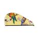 Microfiber Hair Drying Cap Bright Birds Hair Towel Cap Soft Absorbent Hair Towel Towel Wrap with Button Quick Dry Fast Drying Hair Capsfor Curly Long & Thick Hair